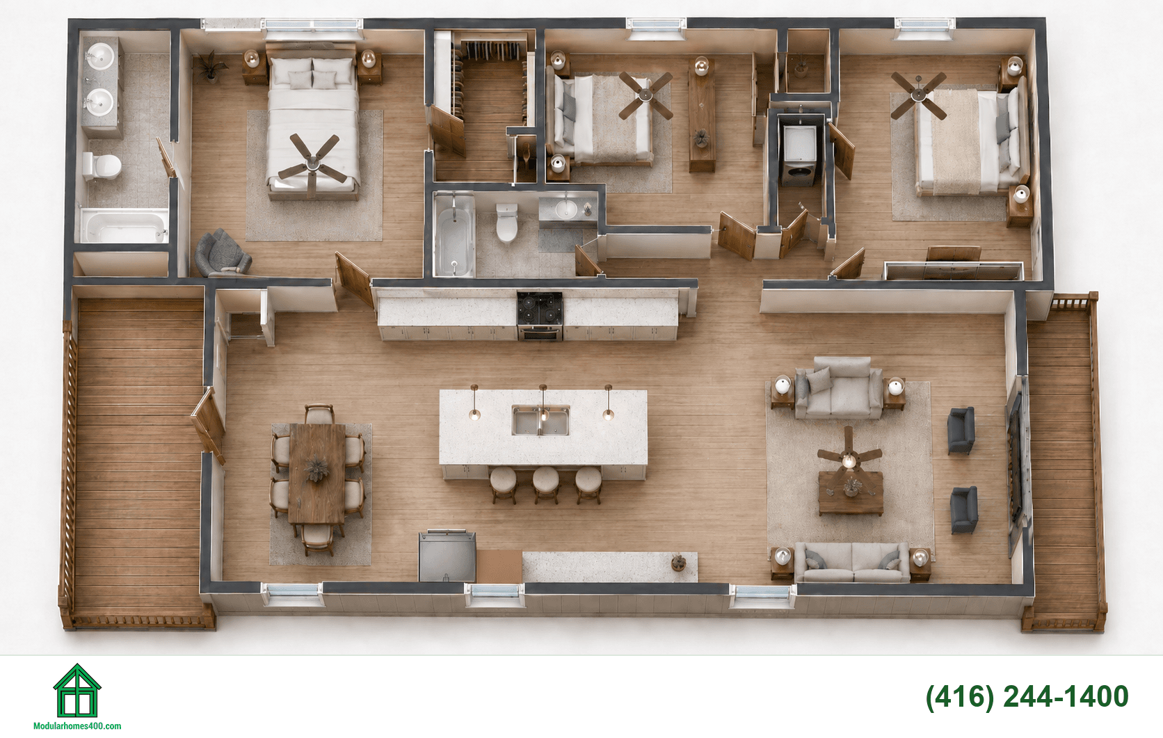 Prestige floor plan — 1,247 sq ft, 3 bedrooms, 2 bath
