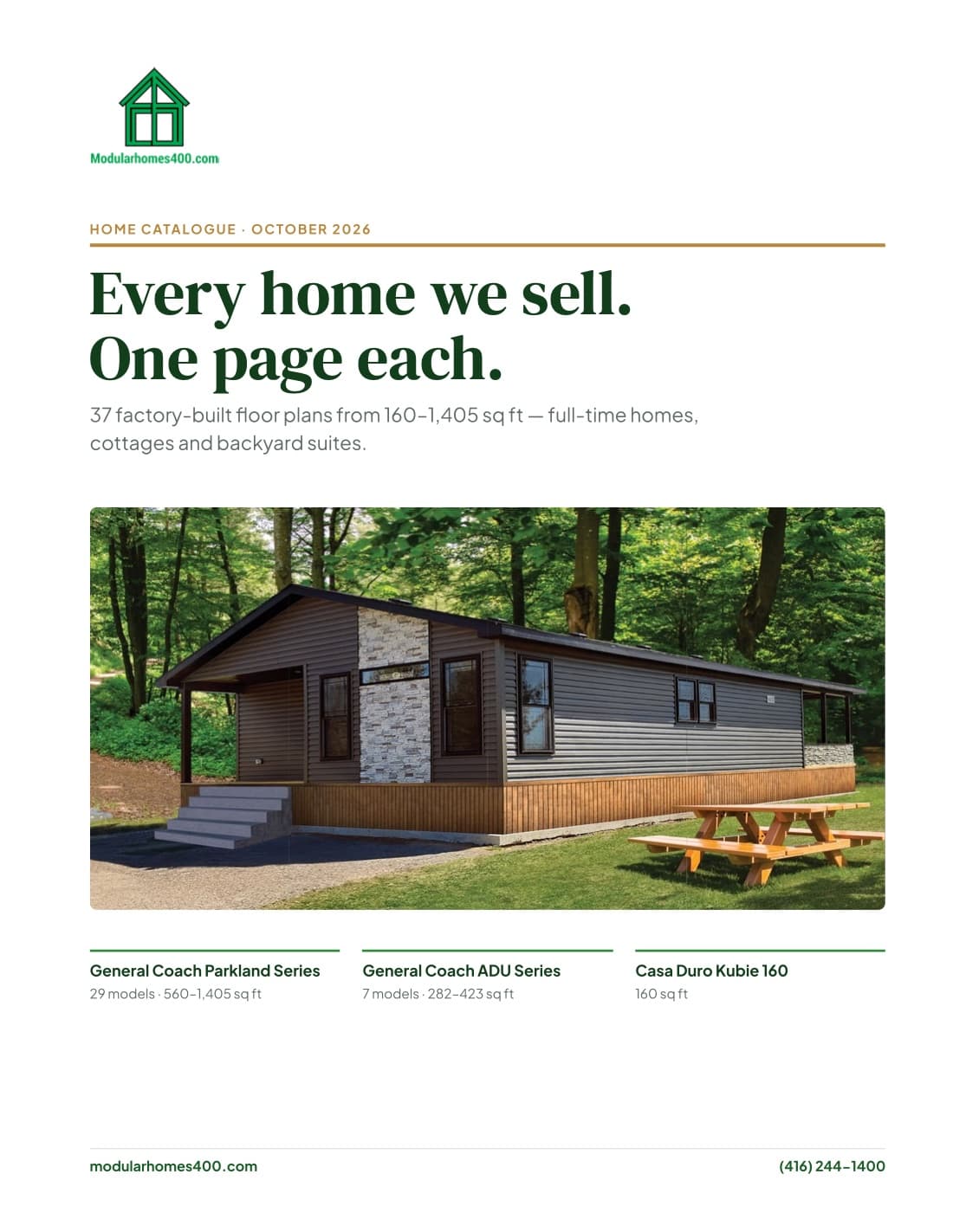 Cover of the Modular Homes 400 Home Catalogue